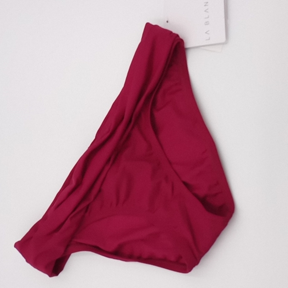 La Blanca Island Goddess‎ Shirred Band Hipster Bottom Wine 2